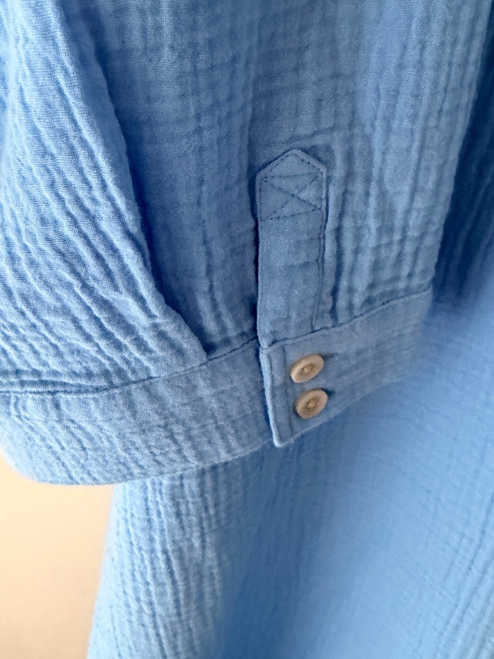 J. Jill Light Blue Maxi Button-Front Shirt Dress - Picture 4 of 5